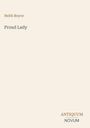 Text: "Neith Boyce", "Proud Lady", "ANTIQUM NOVUM". Schlichtes Design mit beige Hintergrund.