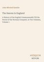 "John Mitchell Kemble, The Saxons in England, A History... Volume 1" auf beigem Hintergrund. Unten rechts Logo: "ANTICUUM NOVUM".