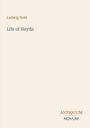 Buchtitel: "Life of Haydn" von Ludwig Nohl. Unten steht "ANTIQUM NOVUM". Schlichtes, einfarbiges Design.