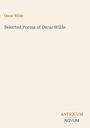 Text: "Selected Poems of Oscar Wilde", "ANTIQUM NOVUM". Ein schlichtes Design mit beigem Hintergrund.