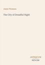 Text: "James Thomson, The City of Dreadful Night, ANTIQUUM NOVUM". Schlichtes Design mit einem Logo am unteren Rand.