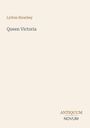 Oben steht "Lytton Strachey", darunter "Queen Victoria". Unten rechts "ANTIQUM NOVUM". Beige Hintergrund.