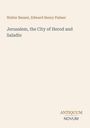 Text: "Walter Besant, Edward Henry Palmer. Jerusalem, the City of Herod and Saladin. ANTIQUUM NOVUM." Beige Hintergrund.