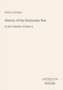 „Robert Southey, History of the Peninsular War, In Six Volumes, Volume 5“. Unten steht „ANTIQUM NOVUM“. Beiger Hintergrund.