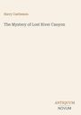 Harry Castlemon: The Mystery of Lost River Canyon. Unten rechts steht "ANTIQUM NOVUM". Blasser, schlichter Hintergrund.