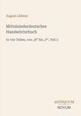 Text: August Lübben, Mittelniederdeutsches Handwörterbuch, In vier Teilen, von „H“ bis „P“, Teil 2, ANTIQUUM NOVUM. Beige Hintergrund.