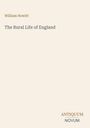 William Howitt, "The Rural Life of England". Unten rechts: ANTIQUUM NOVUM. Schlichtes, beigefarbenes Cover.