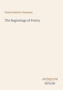 Text: "Francis Barton Gummere, The Beginnings of Poetry, ANTIQUUM NOVUM". Simplistisches Layout auf hellem Hintergrund.