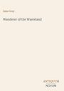 Titel: Wanderer of the Wasteland, Autor: Zane Grey. Unten rechts: ANTIQUUM NOVUM in einer Logo-ähnlichen Gestaltung.