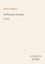 „Sophie Junghans, Verflossene Stunden, Novelle“. Unten rechts: „ANTIQUM NOVUM“. Beige Hintergrund, minimalistisches Design.