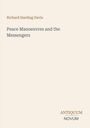 Text: "Richard Harding Davis. Peace Manoeuvres and the Messengers. ANTIQUUM NOVUM." Beige Hintergrund.