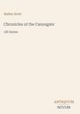 Walter Scott, "Chronicles of the Canongate", 1st Series. Unten steht: ANTIQUUM NOVUM. Schlichtes, minimalistisches Design.
