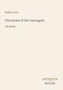 Text: Walter Scott, Chronicles of the Canongate, 1st Series. Unten rechts: ANTIQUUM NOVUM. Beige Hintergrund.