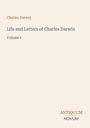 "Charles Darwin. Life and Letters of Charles Darwin, Volume 1. Antiquum Novum Logo. Schlichtes Buchcover."