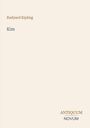 Text: "Rudyard Kipling, Kim, ANTIQUUM, NOVUM." Schlichte, minimalistische Gestaltung in sanften Farben.