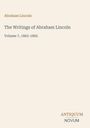 Text: "Abraham Lincoln, The Writings of Abraham Lincoln, Volume 7, 1863-1865, ANTIQUUM NOVUM." Beige Hintergrund.