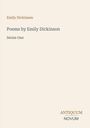 "Emily Dickinson: Poems by Emily Dickinson, Series One." Unten rechts: "ANTIQUM NOVUM". Hellbeige Hintergrund.