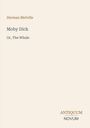 Text: "Herman Melville, Moby Dick, Or, The Whale, ANTIQUUM NOVUM". Schlichtes Cover mit minimalistischem Design.