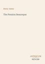 „The Pension Beaurepas“ von Henry James; unten rechts der Text „ANTIQUM NOVUM“. Schlichtes Design auf beigem Hintergrund.