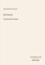 Text: "Alexandre Dumas, Ali Pacha, Celebrated Crimes." Logo unten: "ANTIQUM NOVUM." Minimalistisch, geschmackvoll gestaltet.