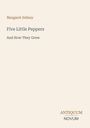 Buchtitel von Margaret Sidney: "Five Little Peppers And How They Grew". Unten rechts: "ANTIQUM NOVUM". Cremefarbener Hintergrund.