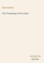 Text: "Rafael Sabatini, The Trampling of the Lilies, ANTIQUUM NOVUM". Beigefarbener Hintergrund, minimalistisches Design.