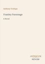 Buchtitel: "Framley Parsonage" von Anthony Trollope, darunter "A Novel". Unten rechts steht "ANTIQUM NOVUM".
