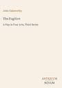 "John Galsworthy. The Fugitive. A Play in Four Acts, Third Series. ANTIQUUM NOVUM." Dezentes, minimalistisches Cover.