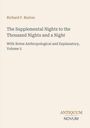 Text: "Richard F. Burton. The Supplemental Nights to the Thousand Nights and a Night, Volume 5." Beige Hintergrund.