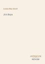 Text: "Louisa May Alcott", "Jo's Boys", "ANTIQUM NOVUM". Schlichte, helle Gestaltung mit minimalistischem Layout.