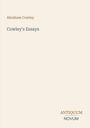 "Abraham Cowley. Cowley's Essays. ANTIQUUM NOVUM." Schlichtes, minimalistisches Buchcover in Beige mit einfachem Design.