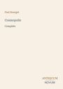 Oben steht "Paul Bourget", darunter "Cosmopolis Complete". Unten rechts: "ANTIQUM NOVUM". Beigefarbener Hintergrund.