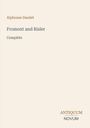 Titel: Fromont and Risler. Autor: Alphonse Daudet. Unten steht "ANTIQUM NOVUM". Hintergrund: einfarbig beige.