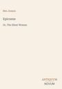 „Ben Jonson, Epicoene or, The Silent Woman“. Unten rechts ein Logo: „Antiquum Novum“ in zwei Farben. Hintergrund beige.
