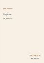 Text: Ben Jonson, Volpone, Or, The Fox. Unten rechts: ANTIQUUM NOVUM. Beige Hintergrund.