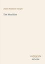 James Fenimore Cooper: "The Monikins". Unten rechts "Antiquum Novum". Einfache Buchcovergestaltung mit hellem Hintergrund.