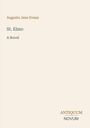 Text: "Augusta Jane Evans, St. Elmo, A Novel". Unten rechts: "ANTIQUM NOVUM". Beige Hintergrund, minimalistisches Design.