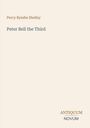 „Peter Bell the Third“ von Percy Bysshe Shelley. Unten steht „ANTIQUM NOVUM“. Einfache, minimalistische Gestaltung.