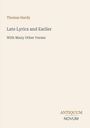 Text: "Thomas Hardy, Late Lyrics and Earlier, With Many Other Verses, ANTIQUUM NOVUM". Schlichtes, minimalistisches Design.