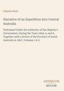 „Charles Sturt: Narrative of an Expedition Into Central Australia“ mit Buchdetails. Unten rechts Logo „ANTIQUM NOVUM“.