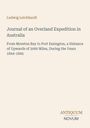 Text: "Ludwig Leichhardt. Journal of an Overland Expedition in Australia..." Unten rechts: "ANTIQUM NOVUM". Beige Hintergrund.