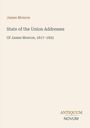 Text: "James Monroe. State of the Union Addresses. Of James Monroe, 1817–1825. ANTIQUUM NOVUM". Beige Hintergrund, schlichtes Design.