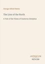 "George Alfred Henty, The Lion of the North, A Tale of the Times of Gustavus Adolphus." Beige Hintergrund, minimalistisch.