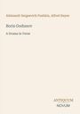 Oben steht "Aleksandr Sergeevich Pushkin, Alfred Hayes", darunter "Boris Godunov: A Drama in Verse". Unten "ANTIQUM NOVUM".