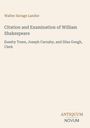 Oberer Text: Walter Savage Landor; Titel: Citation and Examination of William Shakespeare; Logo unten: ANTIQUUM NOVUM.