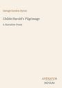 „George Gordon Byron, Childe Harold's Pilgrimage, A Narrative Poem“ steht auf einem cremefarbenen Hintergrund. Darunter ein Logo: „Antiquum Novum“.