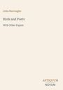 Text: "John Burroughs", "Birds and Poets", "With Other Papers", "ANTIQUM NOVUM". Schlichtes, minimalistisches Design.