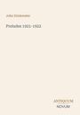 "John Drinkwater, Preludes 1921-1922" in der Mitte, "ANTIQUM NOVUM" unten. Schlichtes, beiges Design.