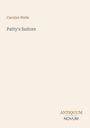 Text: "Carolyn Wells, Patty's Suitors, ANTIQUUM NOVUM." Dezentes, schlichtes Design auf hellem Hintergrund.