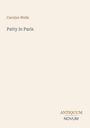 Texte: "Carolyn Wells", "Patty in Paris", "ANTIQUM NOVUM". Schlichtes, minimalistisches Layout.